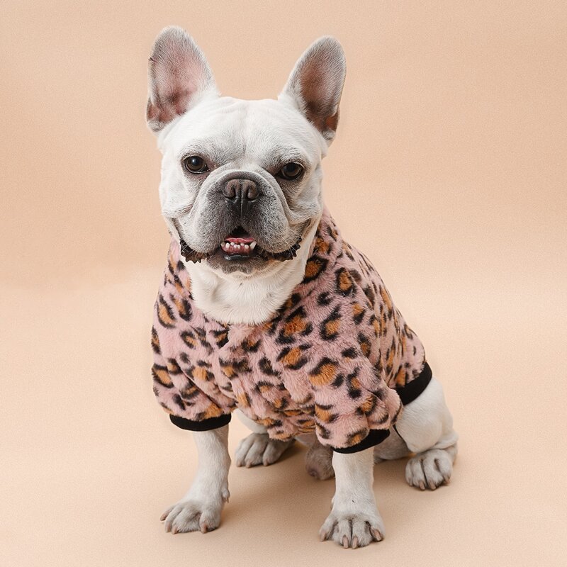 

Leopard Dog Hoodie, Pink