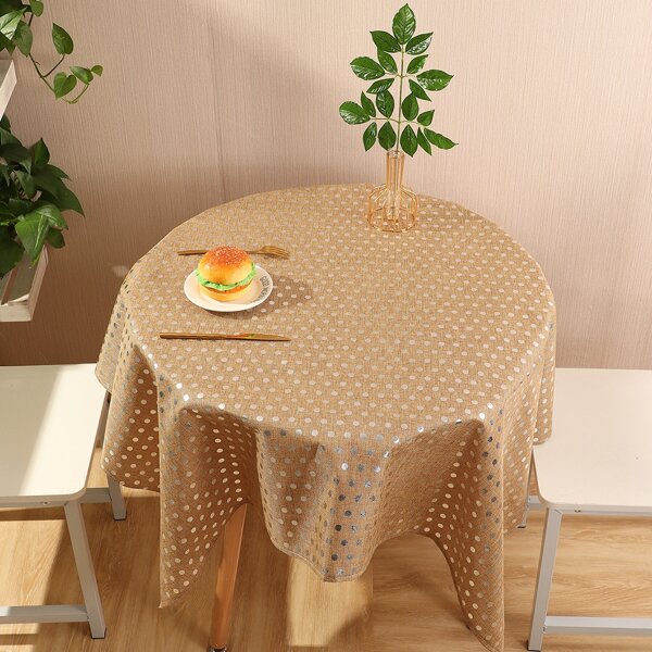 

Polka Dot Table Cloth, Camel