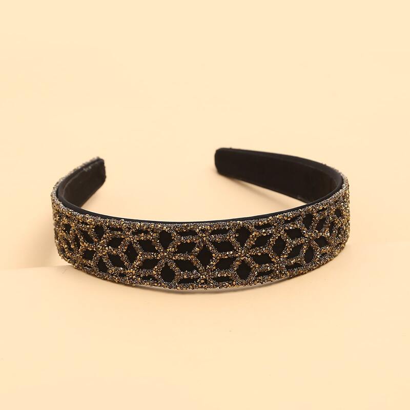 

Rhinestone Decor Hair Hoop, Brown