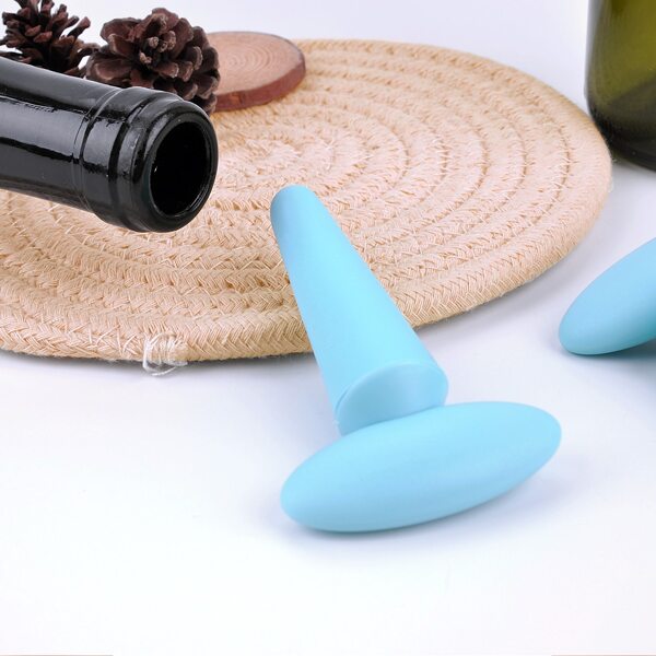 

1pc Silicone Wine Stopper, Blue