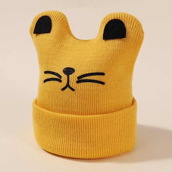 

Baby Cartoon Graphic Beanie, Yellow
