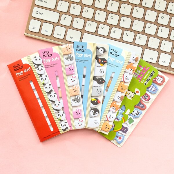 

1pack Cartoon Graphic Random Sticky Note, Multicolor