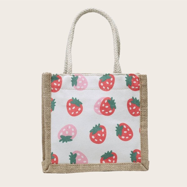 

Girls Strawberry Graphic Shoulder Bag, White