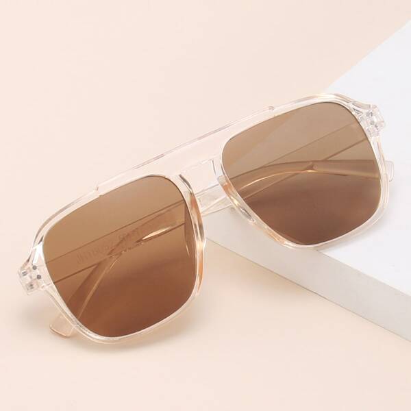 

Flat Top Acrylic Frame Sunglasses, Brown