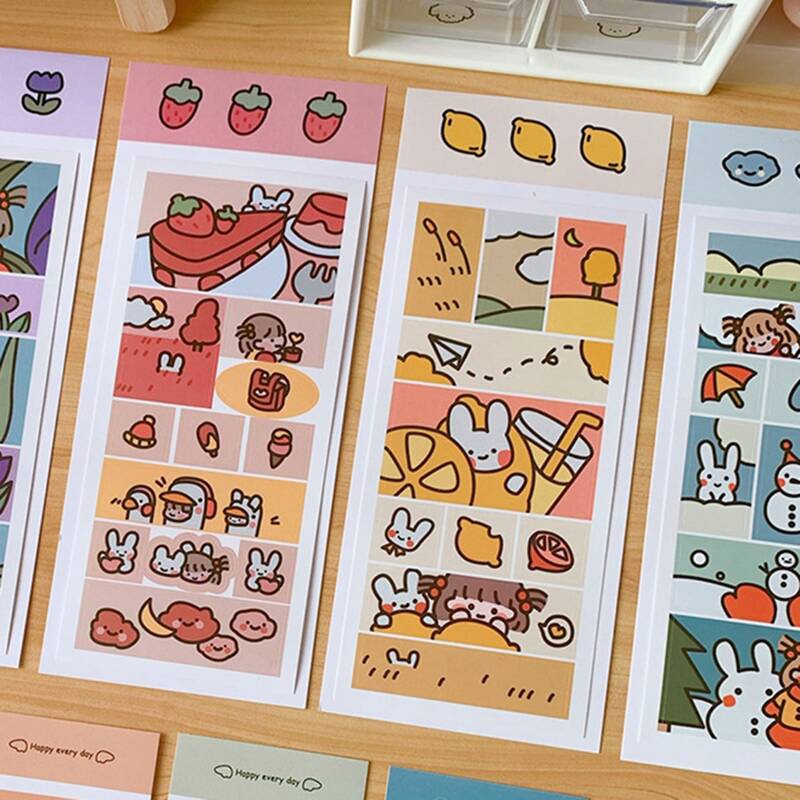 

Random 2sheets Cartoon Hand Account Sticker, Multicolor