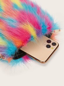 SHEIN ICON Ladies Plush Colorful Resort Style Clutch Bag - Multicolor - View 4