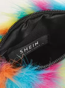 SHEIN ICON Ladies Plush Colorful Resort Style Clutch Bag - Multicolor - View 5