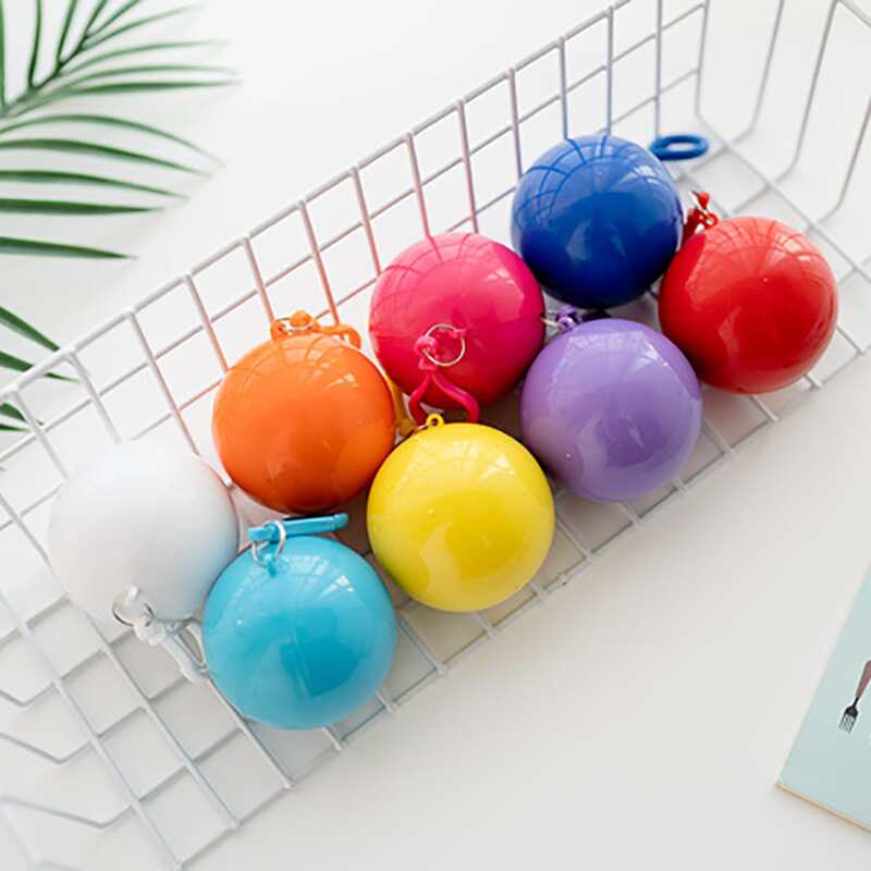 

1pc Random Disposable Spherical Raincoat, Multicolor
