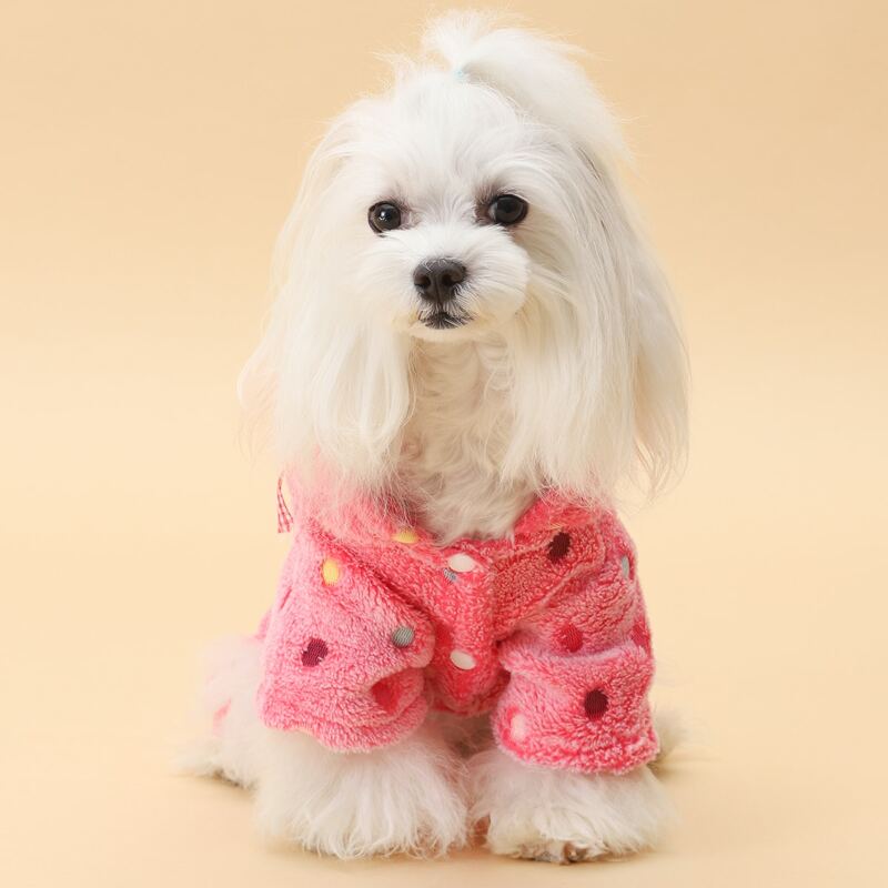 

Snap Button Dog Jumpsuit, Pink