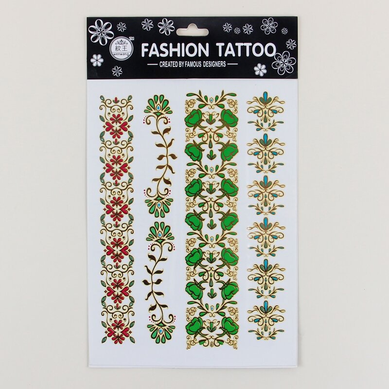 

1sheet Graphic Tattoo Sticker, Multicolor