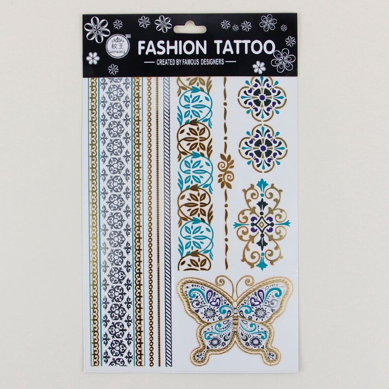 

1sheet Butterfly Pattern Tattoo Sticker, Multicolor