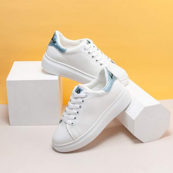 

Glitter Detail Skate Shoes, White