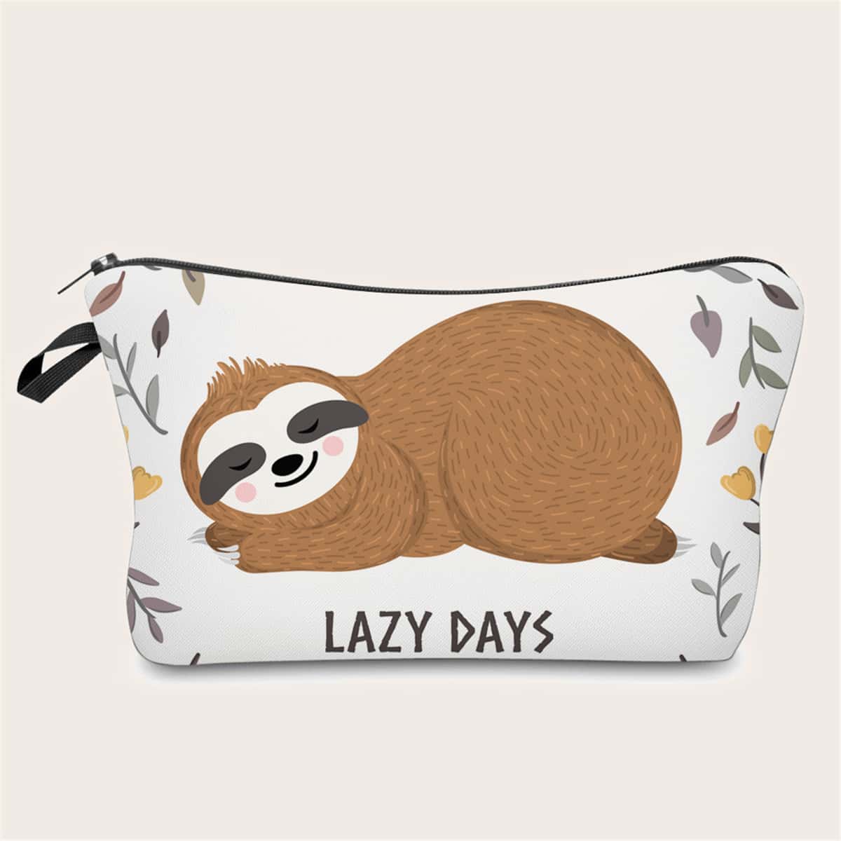 

Sloth Pattern Makeup Bag, Multicolor