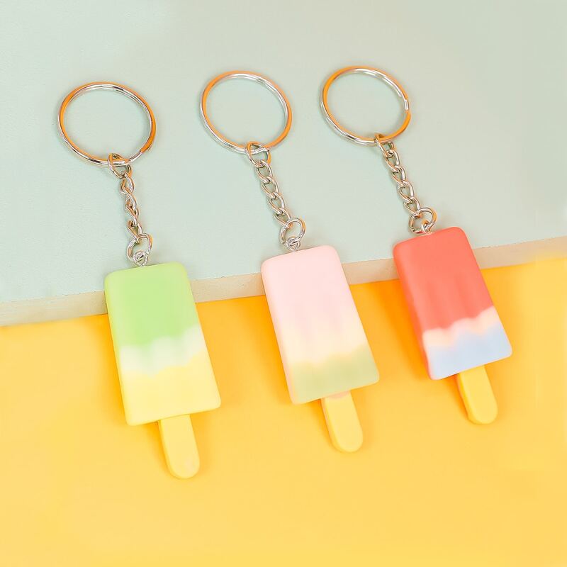 

3pcs Ice Cream Keychain, Multicolor
