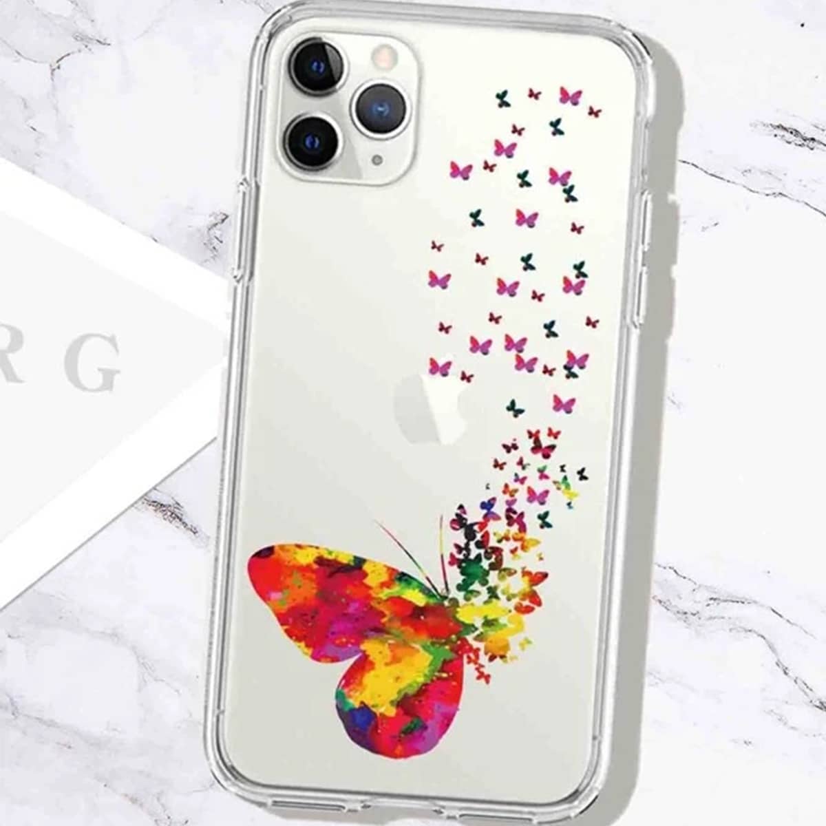 

Butterfly Print Clear iPhone Case
