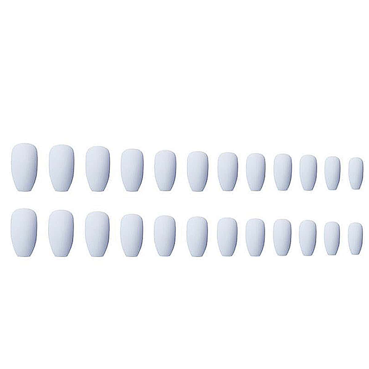 

24pcs Plain Matte Fake Nail, White