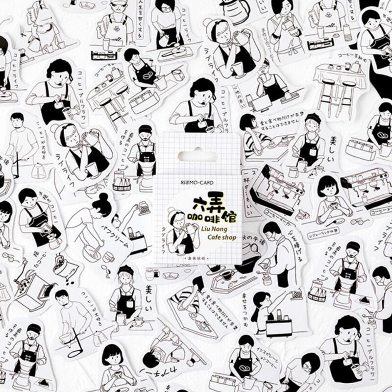

46pcs Cartoon Figure Sticker, Multicolor