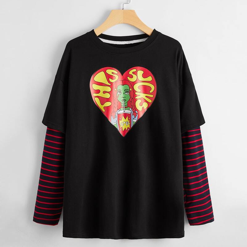 

Figure Graphic 2 In 1 Tee, Black