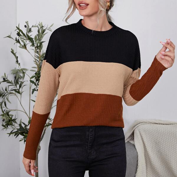 

Drop Shoulder Colorblock Tee, Multicolor
