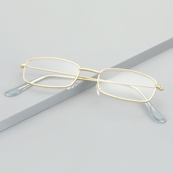 

Men Metal Frame Glasses, Gold