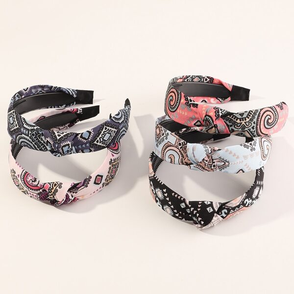 

5pcs Toddler Girls Knot Hair Hoop, Multicolor