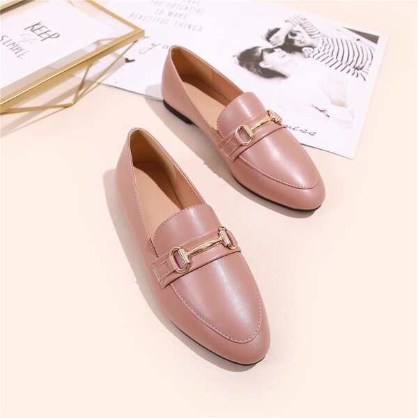 

Snaffle Decor Loafers, Pink