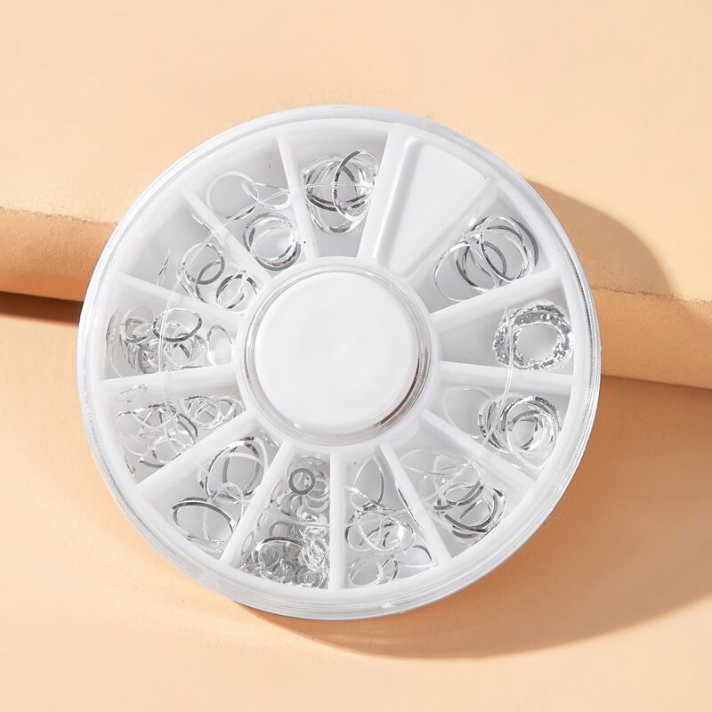 

1box Round Nail Art Decoration, Silver