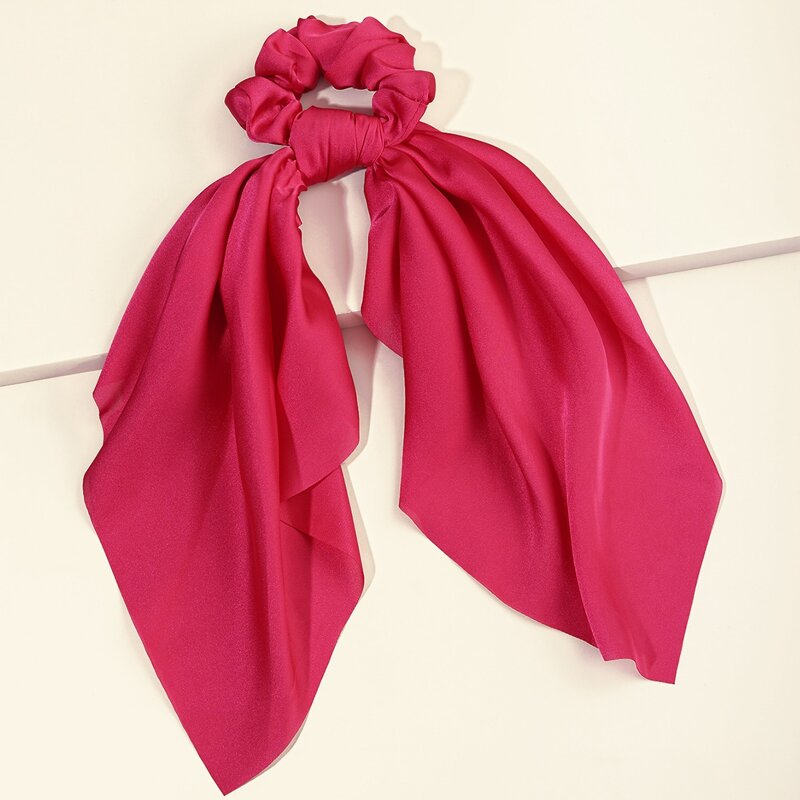 

Plain Knot Scrunchie Scarf, Hot pink