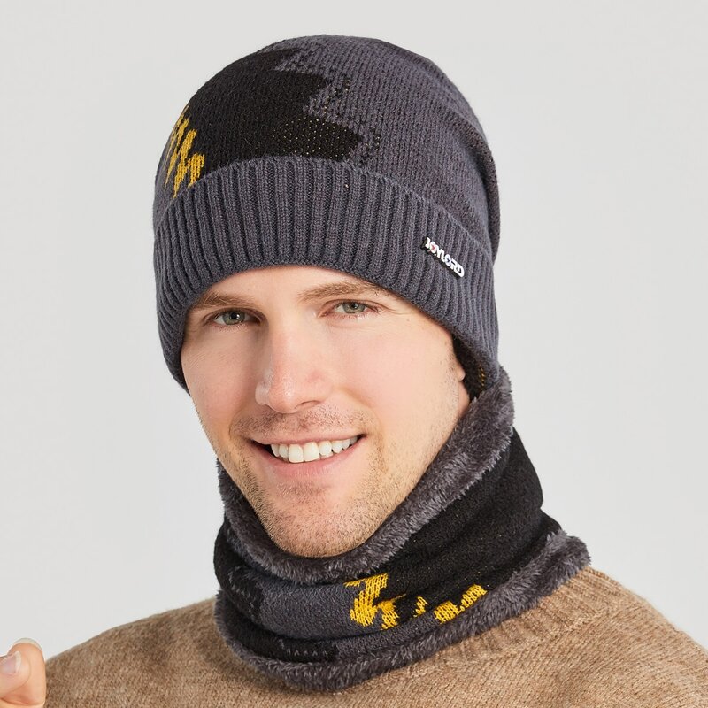 

Guys Warm Beanie & Ring Scarf, Grey