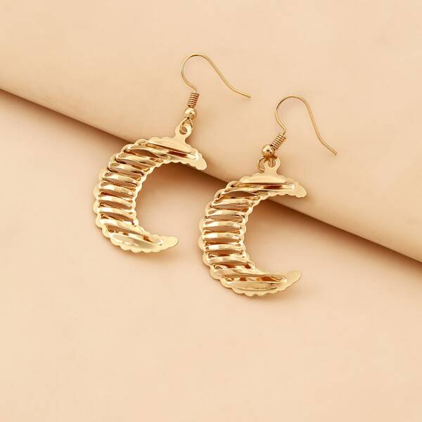 

Moon Drop Earrings, Gold