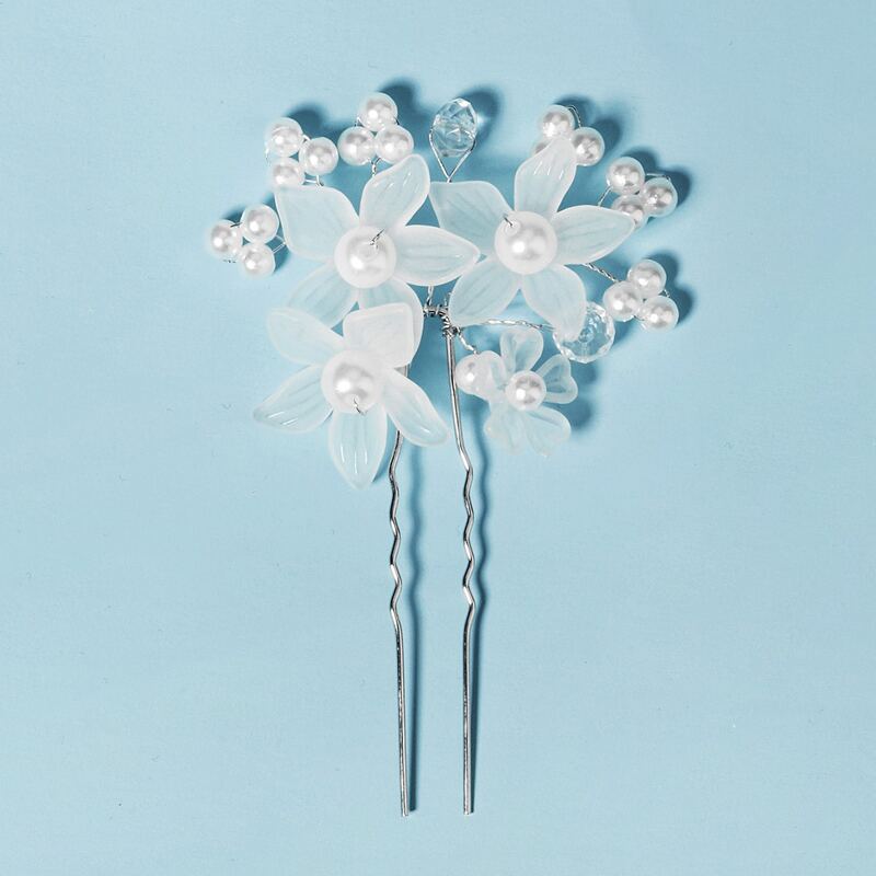 

Faux Pearl Hair Pin, Silver