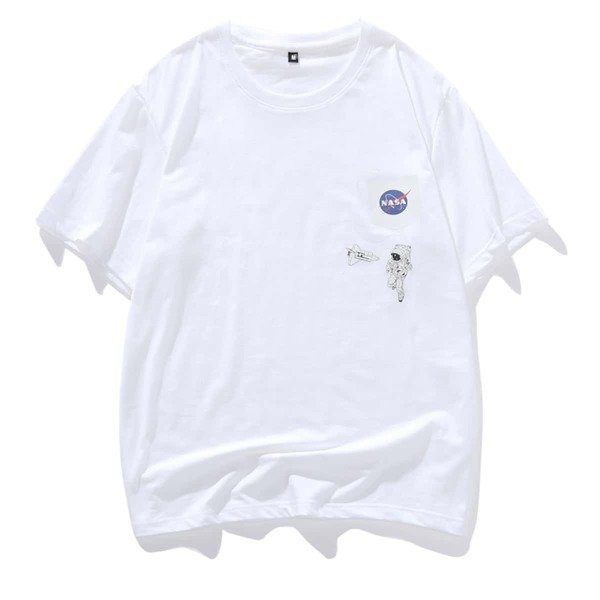 

Men Letter And Figure Graphic Tee, White