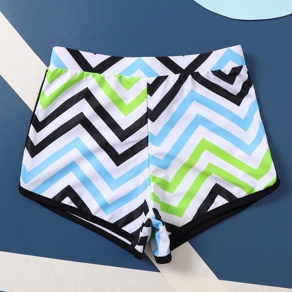 

Toddler Boys Chevron Print Swim Shorts, Multicolor