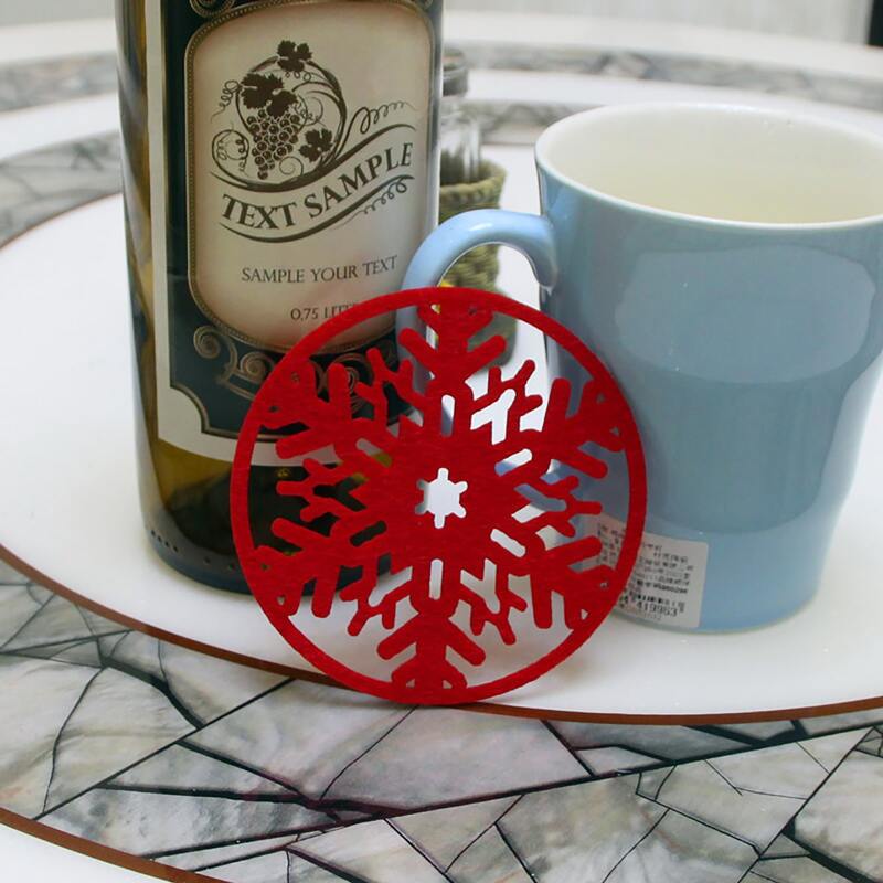 

3pcs Random Christmas Snowflake Coaster, Multicolor