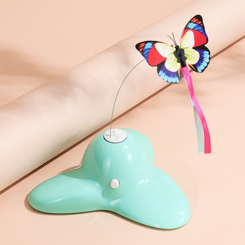 

Butterfly Design Electric Cat Toy, Blue