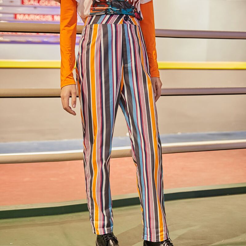 

Colorful Striped Pants, Multicolor