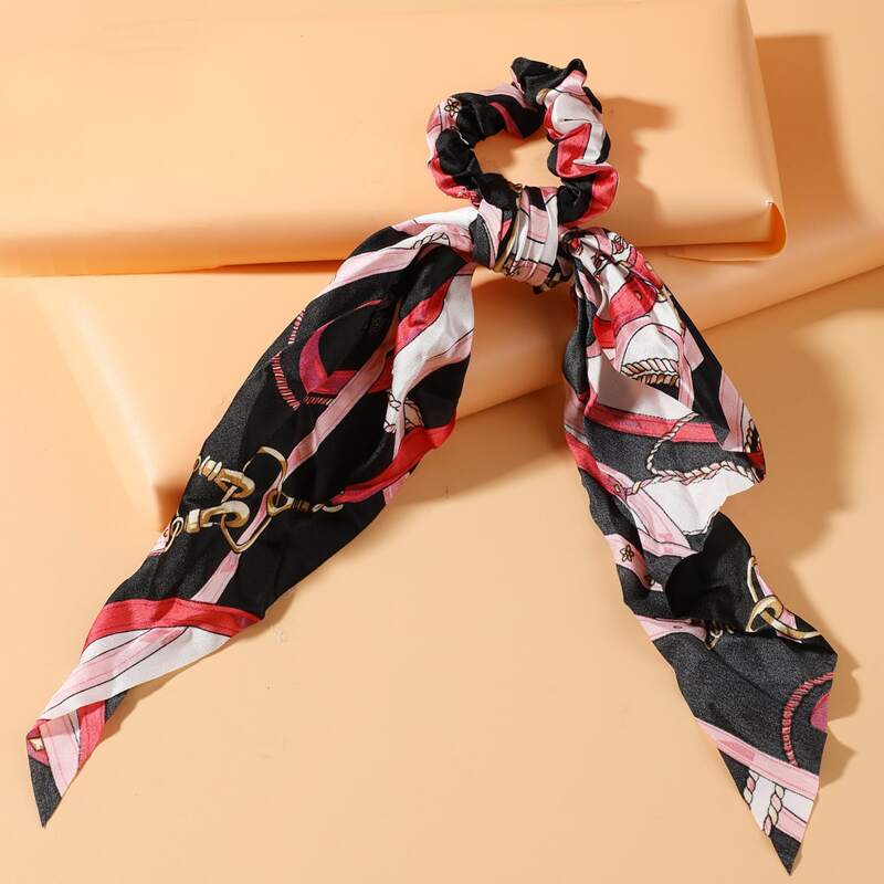 

Chain Pattern Scrunchie Scarf, Multicolor