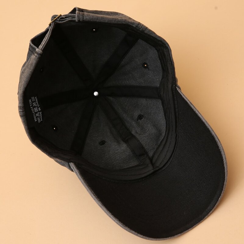 

Solid Denim Baseball Cap, Grey