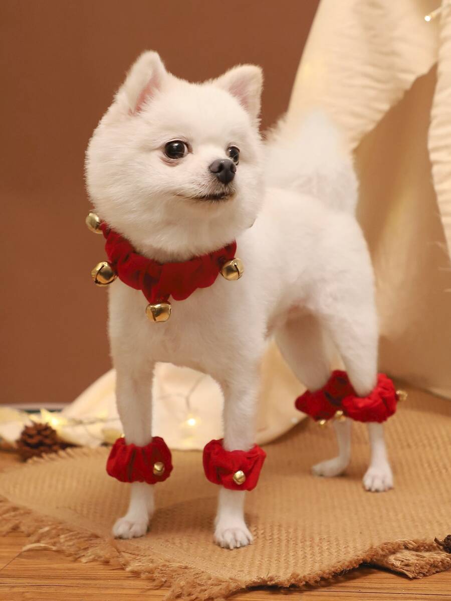 Giáng sinh Chó Chuông Bộ , 5 cái - Đỏ - Xem 1