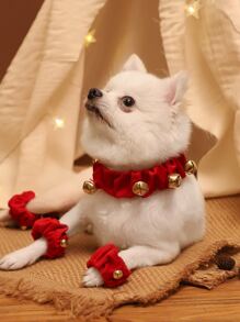 Giáng sinh Chó Chuông Bộ , 5 cái - Đỏ - Xem 3