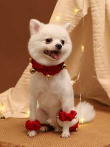 Giáng sinh Chó Chuông Bộ , 5 cái - Đỏ - Xem 5