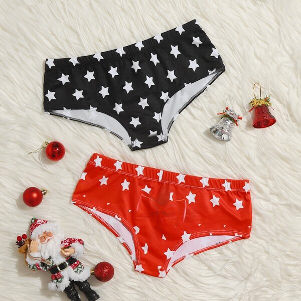 

2pack Star Print Panty Set, Multicolor