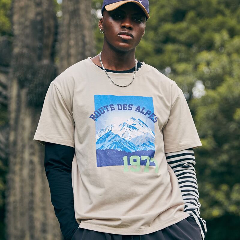 

Guys Letter Graphic Tee, Khaki