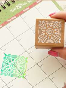 6 chiếc tem gỗ cổ điển - Màu Khaki - Xem 2