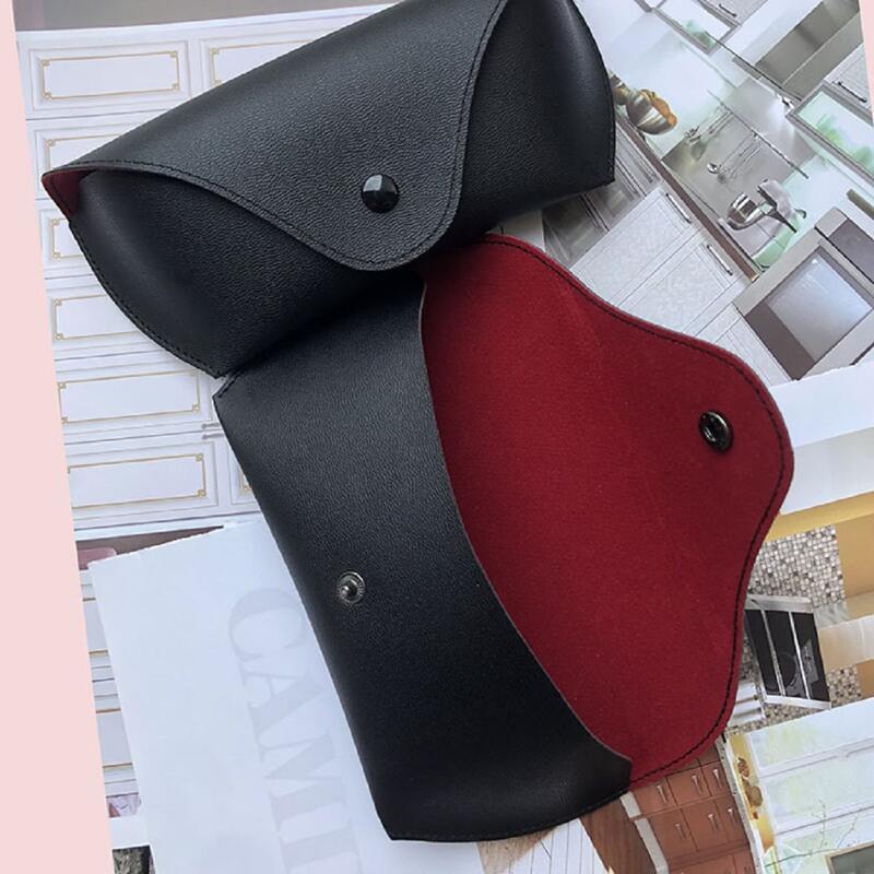 

1pc Solid Glasses Case, Black