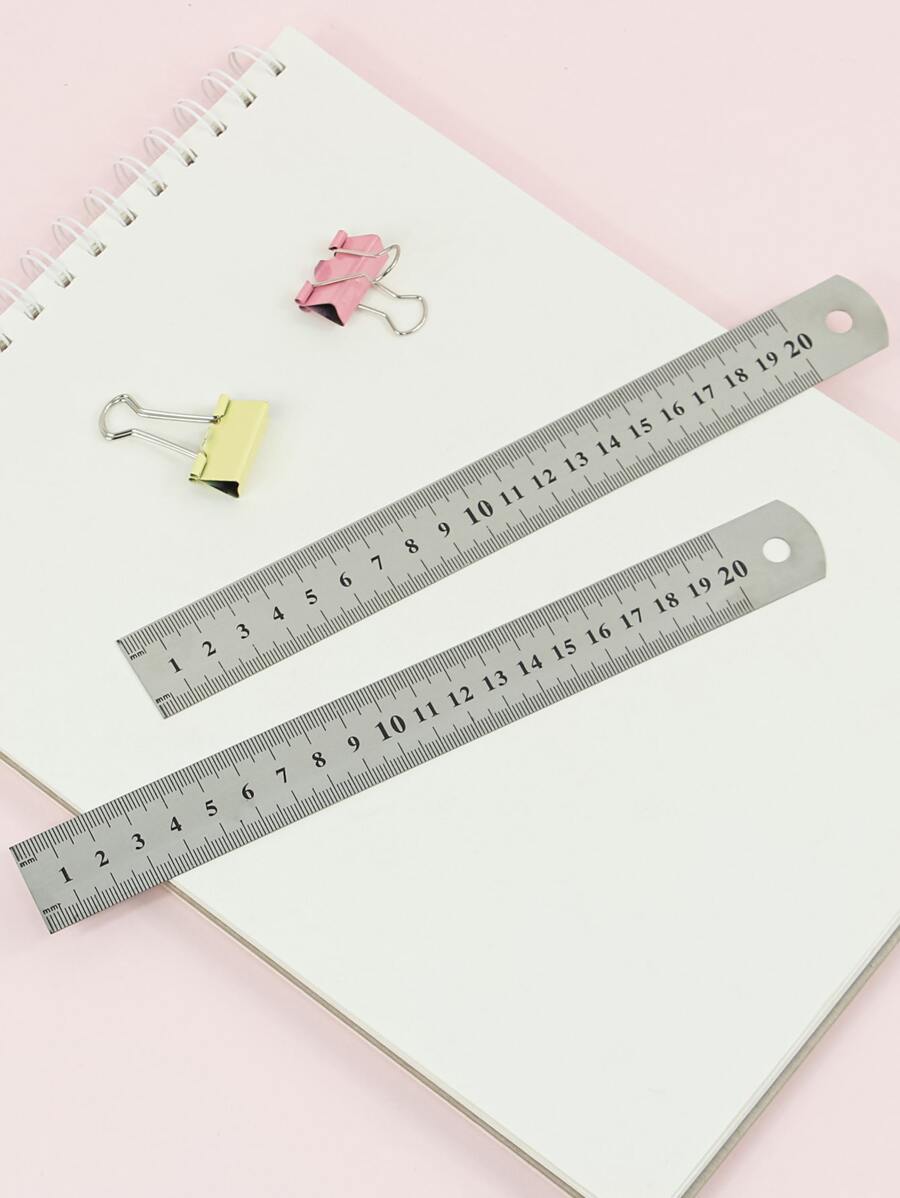 1把不锈钢尺，尺子 - 銀色 - 查看 1