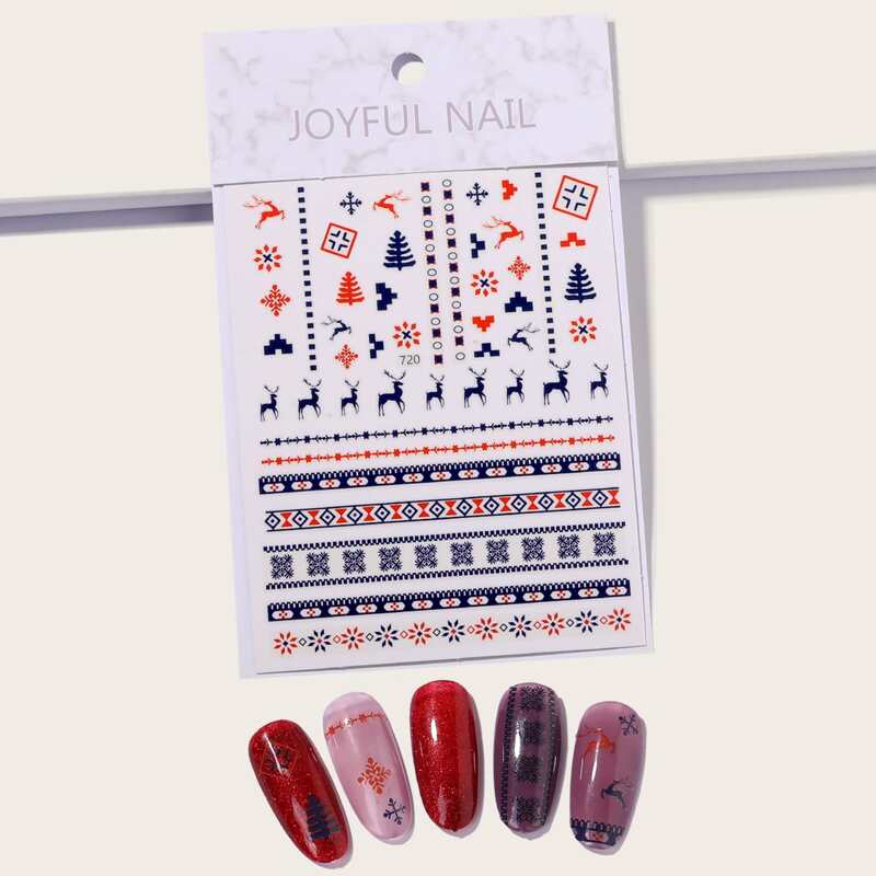 

1sheet Christmas Nail Art Sticker, Multicolor