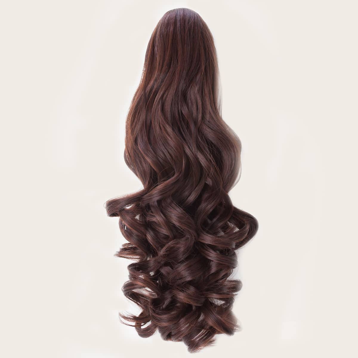 

Long Curly Ponytail Hair Extension, Rust brown