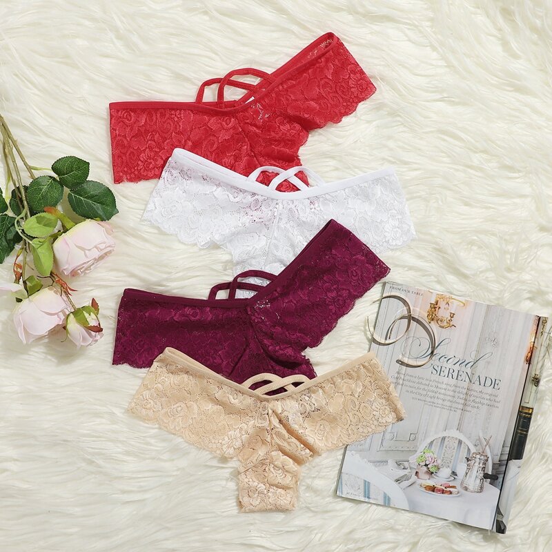 

4pack Lace Panty Set, Multicolor