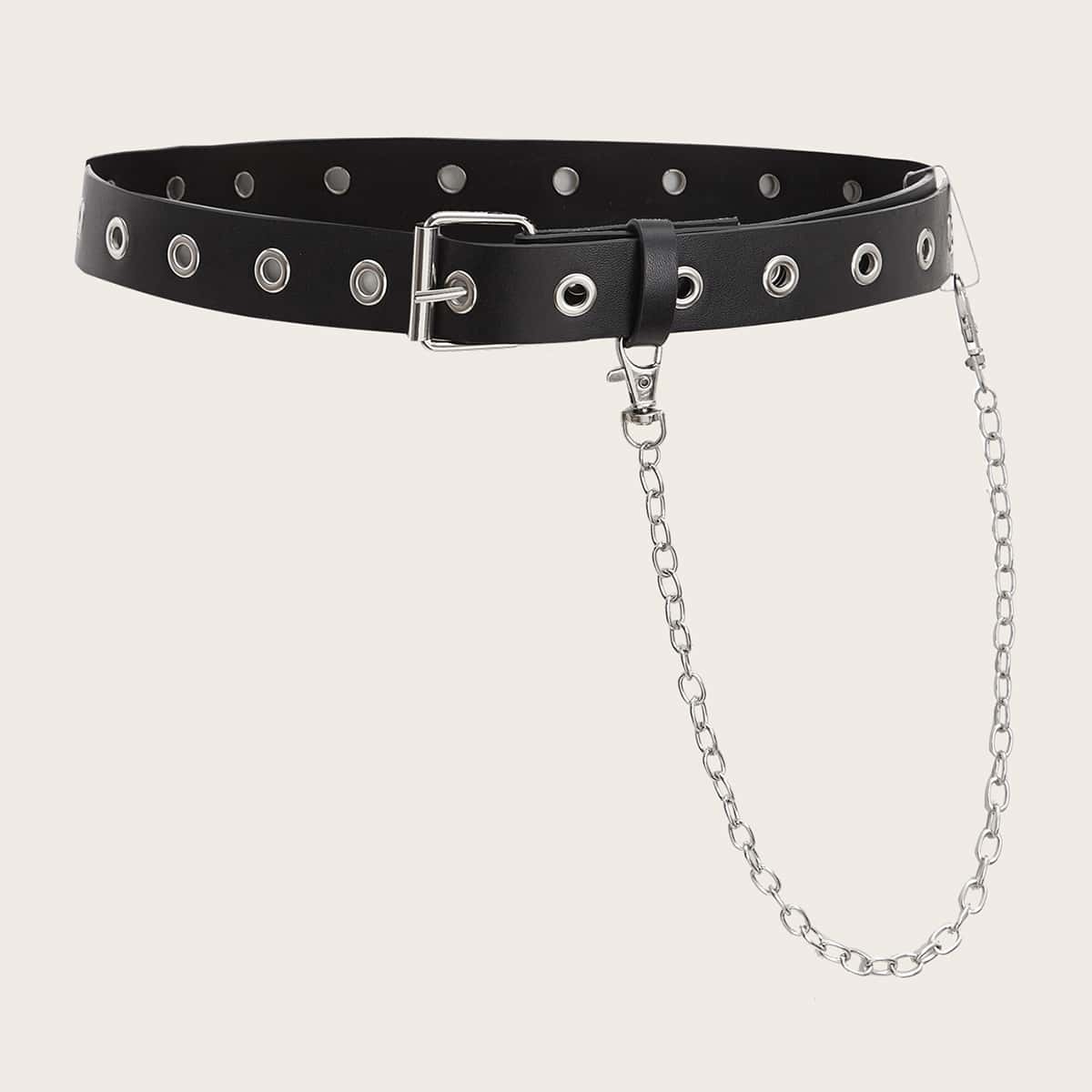 

Grommet Buckle Belt & Pants Chain, Black